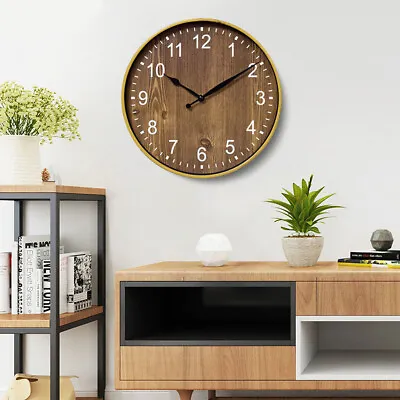 $15.99 • Buy BSHAPPLUS Wall Clock Quartz Round Wall Clock Silent Non-Ticking Battery Operated