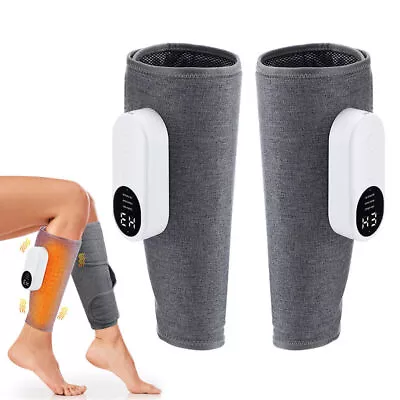 2x Leg Foot Massagers Heat Air Compression Circulation Muscles Relax Pain Relief • $66.99