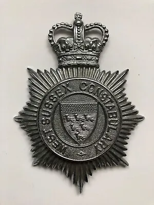 West Sussex Constabulary Police Helmet Badge 115 X 85 Mm. Obsolete Vintage • £15