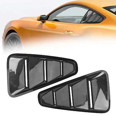 2PCS 1/4 Quarter Side Window Louvers Scoop Cover Vent For 2010-2014 Ford Mustang • $35.99