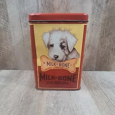 Vintage Milk-Bone Dog Biscuits Collector 16 Oz Tin Cannister 1990’s Limited Ed. • $14.95