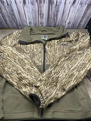 Drake Waterfowl Full Zip Jacket Men’s Size Large Mossy Oak Camo Fleece • $33.99