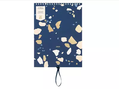 Couples Wall Calendar January To December 2024 – Terrazzo – Slim Year • £8.97