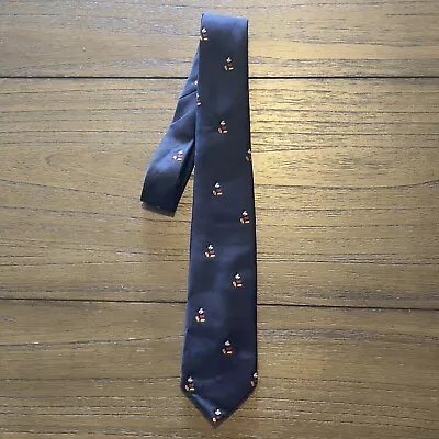 Vintage Cervantes Mickey Mouse Necktie Disney Blue Polyester • $12.99