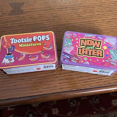Tootsie Pops Now And Later Miniatures Sealed Mini Lunch Box-style Tins 2008? • $19.95