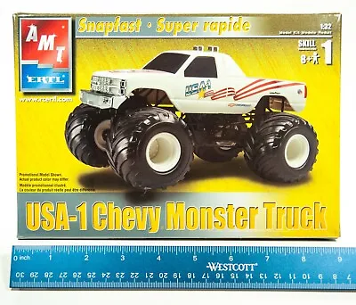 AMT Ertl Chevy Monster Truck USA-1 Model Kit 1:32 Scale - SEALED - 20+ Yrs Old!! • $35