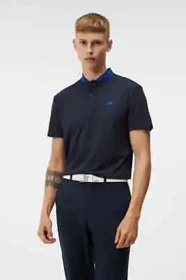 J Lindeberg Men's Tyson Regular Fit Golf Polo GMJT08574-6855 Navy Medium NEW • $59.99