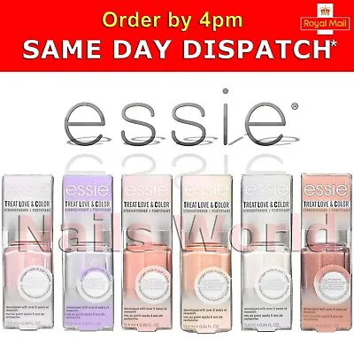 ESSIE Nail Treat Love Color Colour Strengthener Polish Pink Toughener Hardener • £7.99