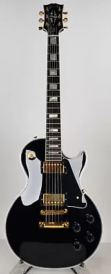 Gibson Custom Les Paul Custom Electric Guitar With Case - Ebony - Reattached HS • $2226