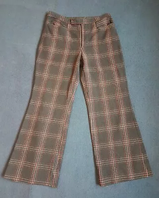 £54.99 • Buy Vintage Original 1970's Flares - Bell Bottom Trousers - Check Pattern - VGC