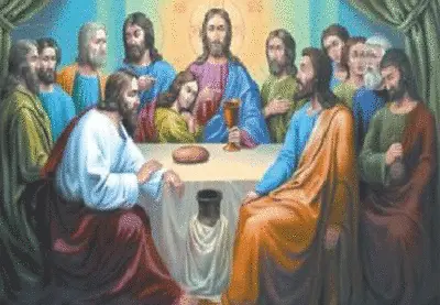 JESUS LAST SUPPER CROSS SHEPHERD - 3D FLIP PICTURE 400mm X 300mm (NEW) • £8.45