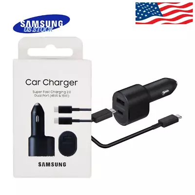 45W Dual Port Super Fast Charging Car Charger &Type-C-/s22/s23/fold/flip❥❥ • $9.39