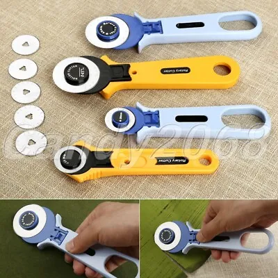 1X Round Cloth Tailor Cut Fabric Carpet Rotary  Roller Wheel Cutter Tool Scissor • £5.09