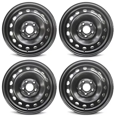 New Set Of 4 16  X 6.5  Black Replacement Steel Wheel Rim 2004-2009 For Mazda 3 • $457.99