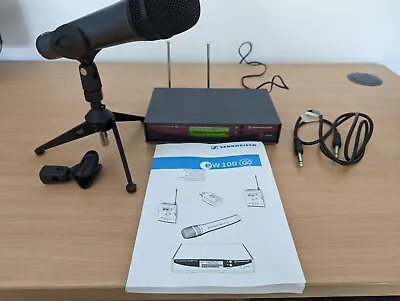 Sennheiser EW100 G2 Wireless Transmitter Receiver & Microphone With Desk Stand • £32