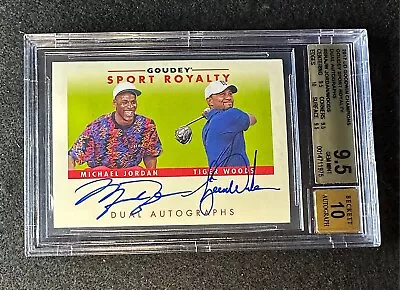 Michael Jordan Tiger Woods Bgs 9.5 2017 Ud Goodwin Goudey Sport Dual Auto Rare • $23999.99