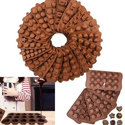 £2.79 • Buy 3D Silicone Chocolate Mould Cake Candy Soap Wax Melt Mold Jelly Ice Cube Tray