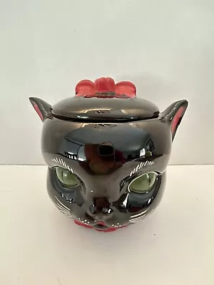 Vintage Shafford Black Cat Cookie Jar • $100