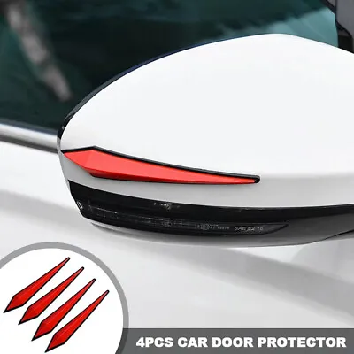 4x 3D Red Car Door Edge Protector Guards Sticker Bumper Anti Scratch Accessories • $6.99