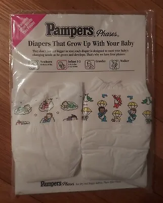 Vintage Set Of 2 PAMPERS PHASES Diapers NEW Promotional For Childbirth Class • $35
