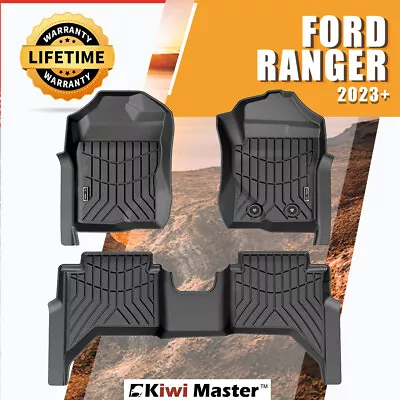 KIWI MASTER 3D TPE Car Floor Mats Suit Ford Ranger Next Gen 2023+ Rubber • $159.95