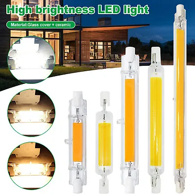 Dimmable R7s LED 78mm 118mm 189mm COB Light Bulb 5W 10W  20W Ceramics Glass Tube • $98.99