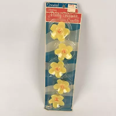 VTG Gurley Floating Flower Power Lotus Candles Scented Bath Pool Retro NOS Party • $19.99