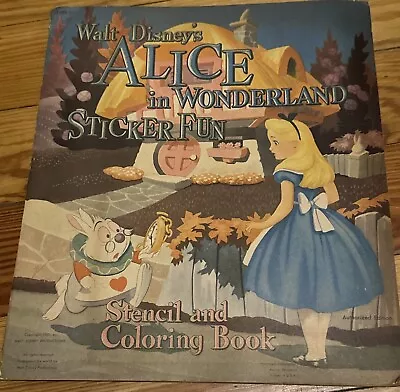 Vintage 1951 Walt Disney’s Alice In Wonderland Sticker Fun Book - Pre-owned • $14