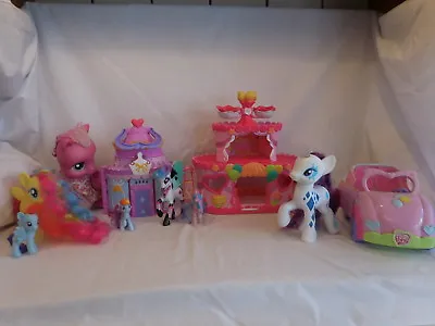 My Little Pony Roller Skate Party Cake House + Mark Magic Rarity Booktique + Car • $42.01