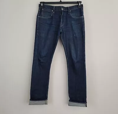 J. CREW: WALLACE & BARNES Button Fly Slim Fit Selvedge Jeans Men's 33 X 32 • $40