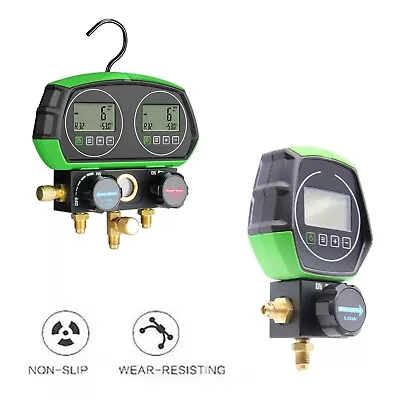 $72.99 • Buy NEW Digital Gauge Manifold HVAC Refrigeration Leak Vacuum Pressure Temp Tester