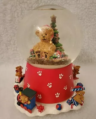 The Bon Ton Vintage Water Globe Christmas Bear Musical Outer Revolving • $28.49