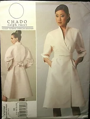 Vogue American Designer Pattern V1239 Chado Ralph Rucci Size-14-16-18-20 • $35