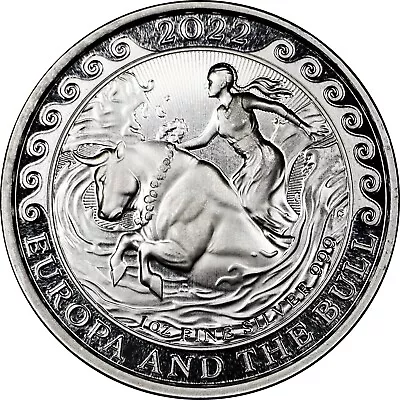 2022 Malta 1.5 Euro 1 Oz 999 Fine Silver EUROPA & THE BULL Coin Brilliant Unc! • $35