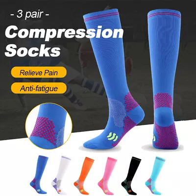 Compression Socks 20-30mmHg Support Miracle Calf Leg Sport Men Women (S~XXL) • $20.98