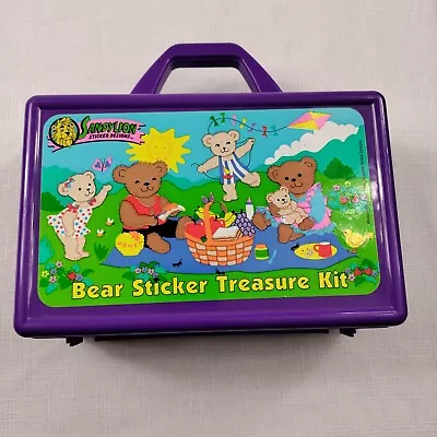 Vintage Sandylion Sticker Treasure Kit Case Only Bears 1994 - Cracked MI Canada • $19.99