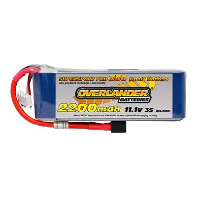Overlander Lipo Battery 2200mAh 3S 11.1v 35C Supersport Deans Plug Li-Po 2567 • £22.45