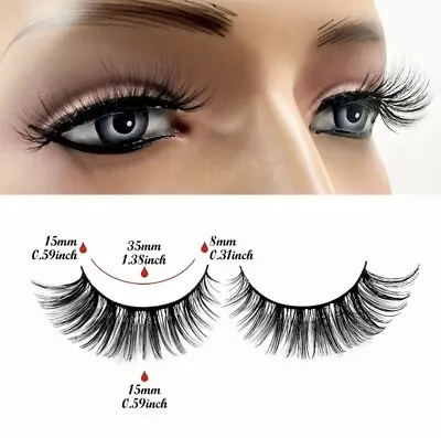 7 Pairs False Eyelashes Natural Look 3D Silk False Eyelashes 13-15mm • £3.99