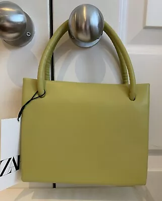 Zara Lime Green Mini Tote Bag. • £20