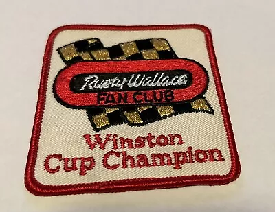 Vintage Rusty Wallace Fan Club Winston Cup Champion Patch 3” X 3 1/4”NASCAR • $7.99