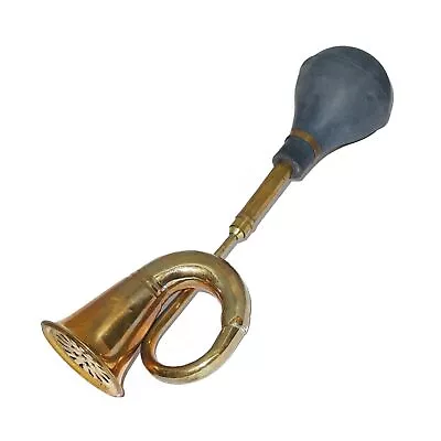 Brass Taxi Horn Car Vintage Look Rubber Bulb Horn Trumpet Loud Sound Bugle • $86.09