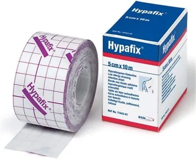 HYPAFIX Adhesive Non-Woven Fabric Dressing Retention Roll 5cmx 10m (x1) • £11.32