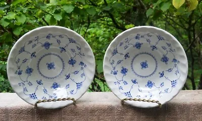 Pair Of 2 Vintage 1982 Myott Finlandia Staffordshire Ware Blue & White Bowls • $18.99