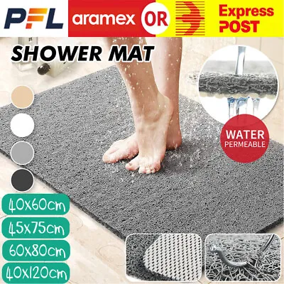 Hydro Wonder Super Comfy Shower Mat Non Slip Never Stains Or Blocks Drain Grey • $20