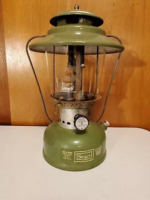 Vintage Sears Avocado Big Hat Lantern Made By Coleman Dated 3/73 • $60