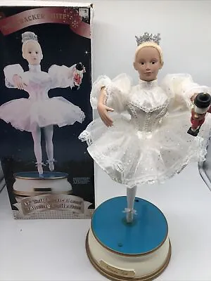 Vintage Nutcracker Suite 17” Tall Musical Dancing Ballerina Doll Christmas READ! • $39.99