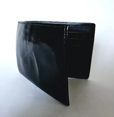 Vintage Coach Mens Bifold Wallet Water Buffalo Black Leather • $58.99