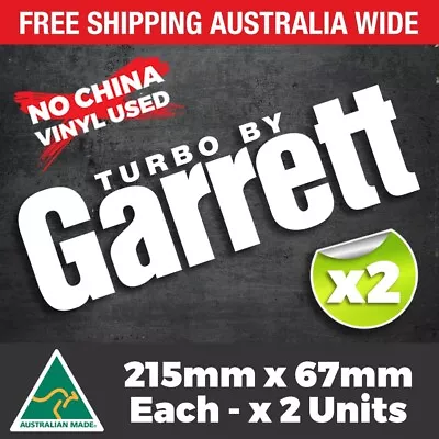 2 X Turbo By Garrett Car Performance Decal Sticker Drift Race JDM Window Laptop • $6.95