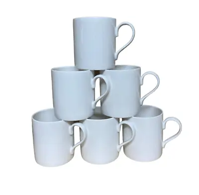 Set Of 6 Plain White Fine Bone China  Mugs Coffee Tea Mug Set  Balmoral • £19.99