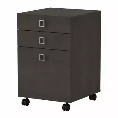 Echo 3 Drawer Mobile File Cabinet In Charcoal Maple • $233.31